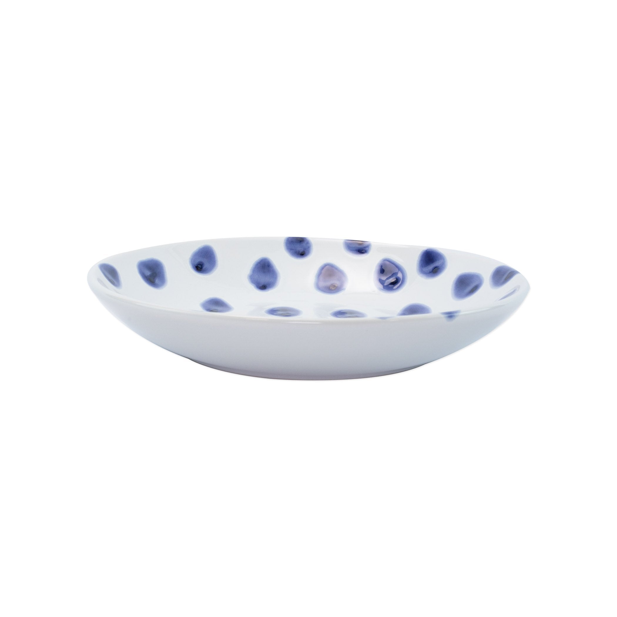  Vietri Santorini Dot Pasta Bowl - White/Blue - Bonton