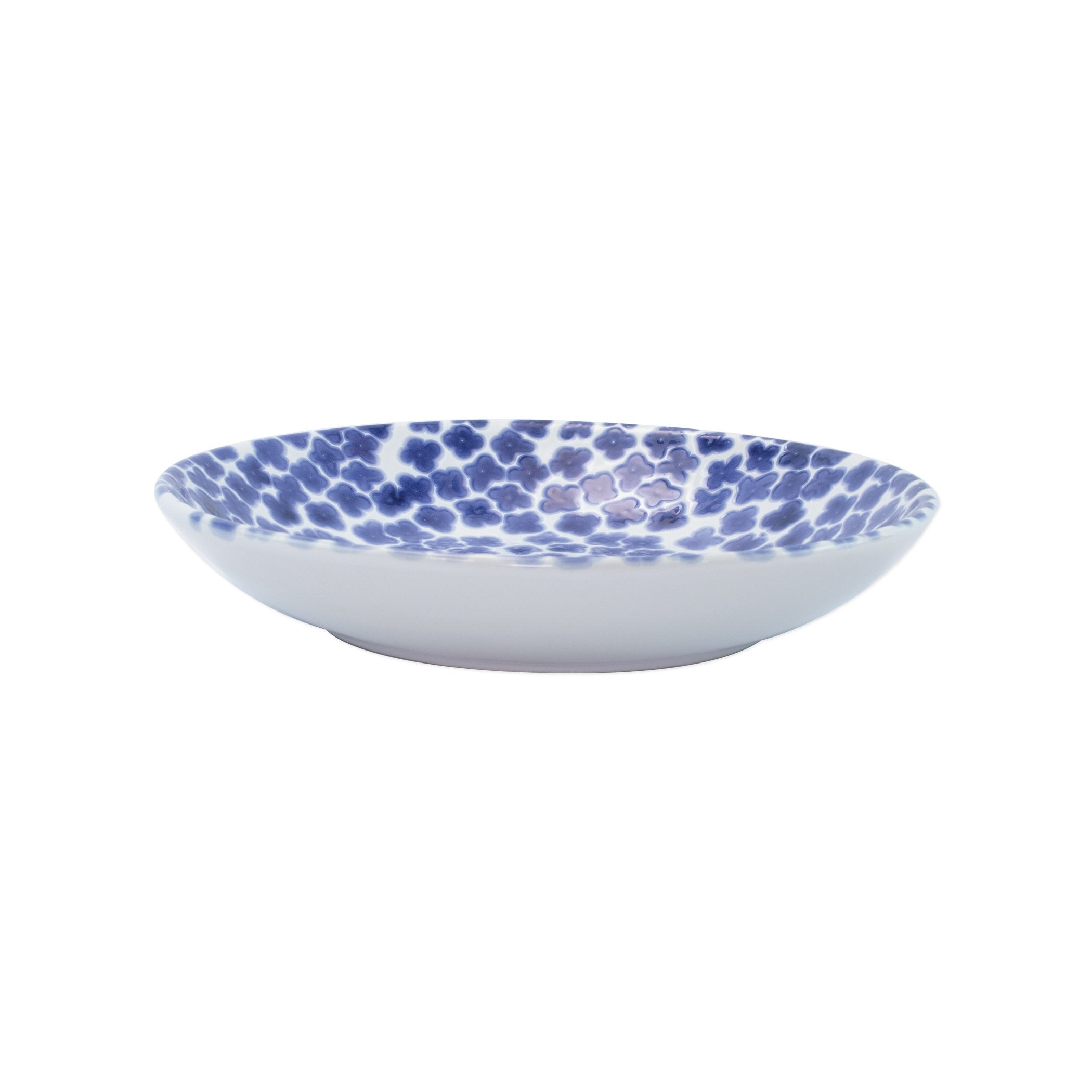  Vietri Santorini Flower Pasta Bowl - White/Blue - Bonton