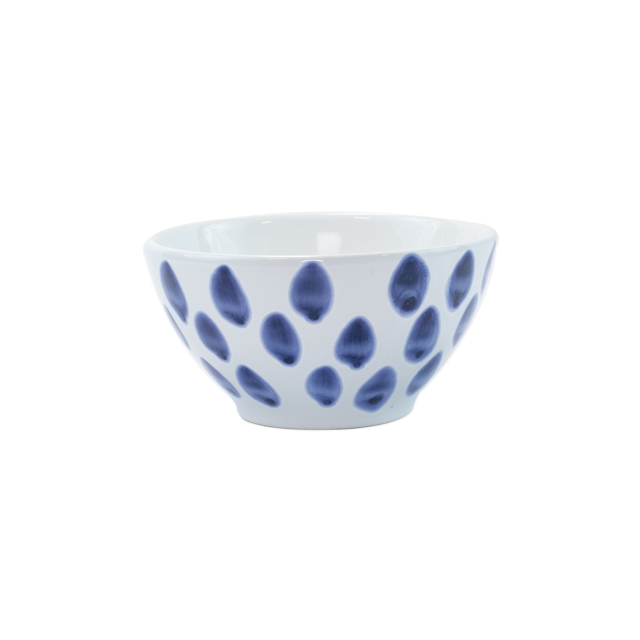  Vietri Santorini Dot Cereal Bowl - White/Blue - Bonton