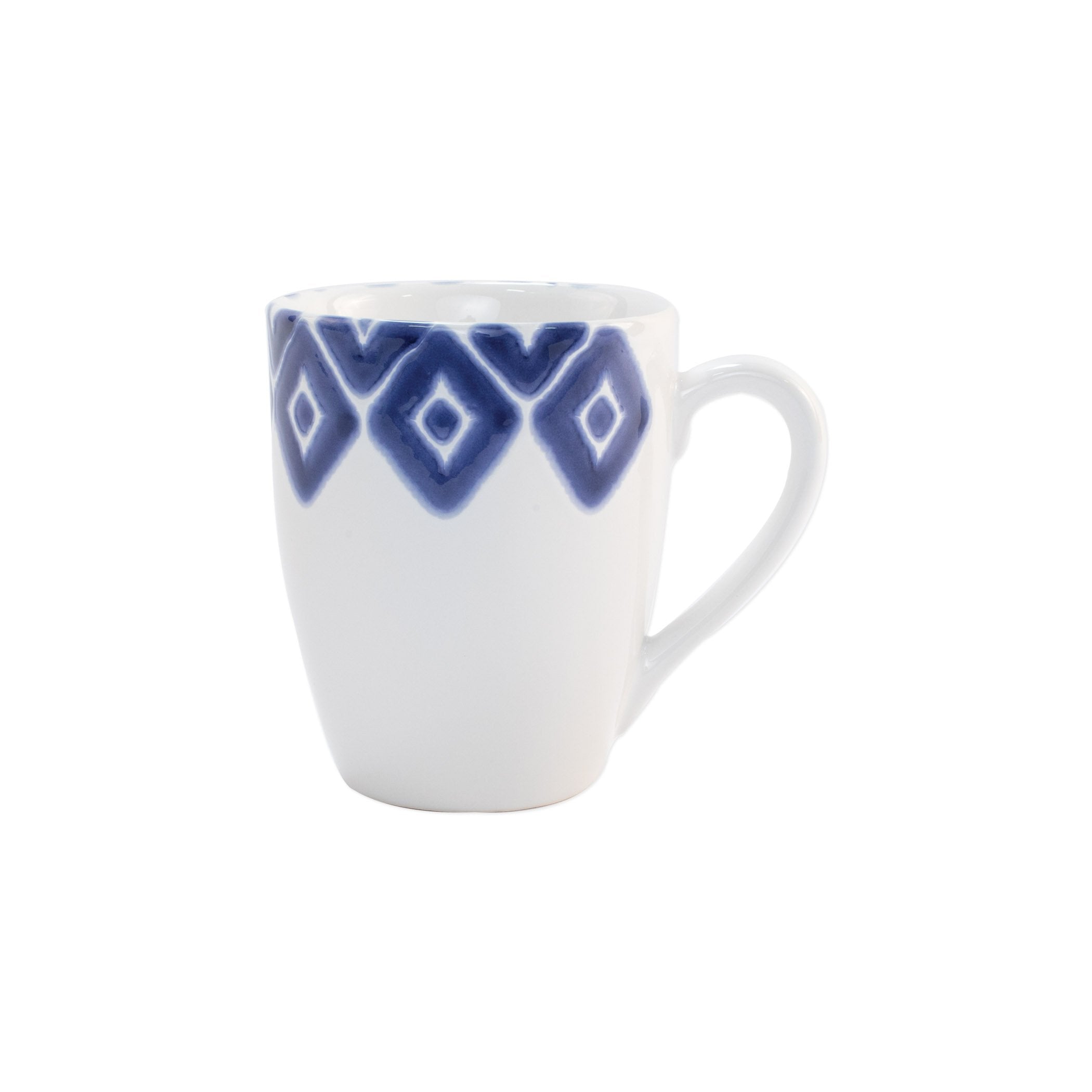  Vietri Santorini Diamond Mug - White/Blue - Bonton