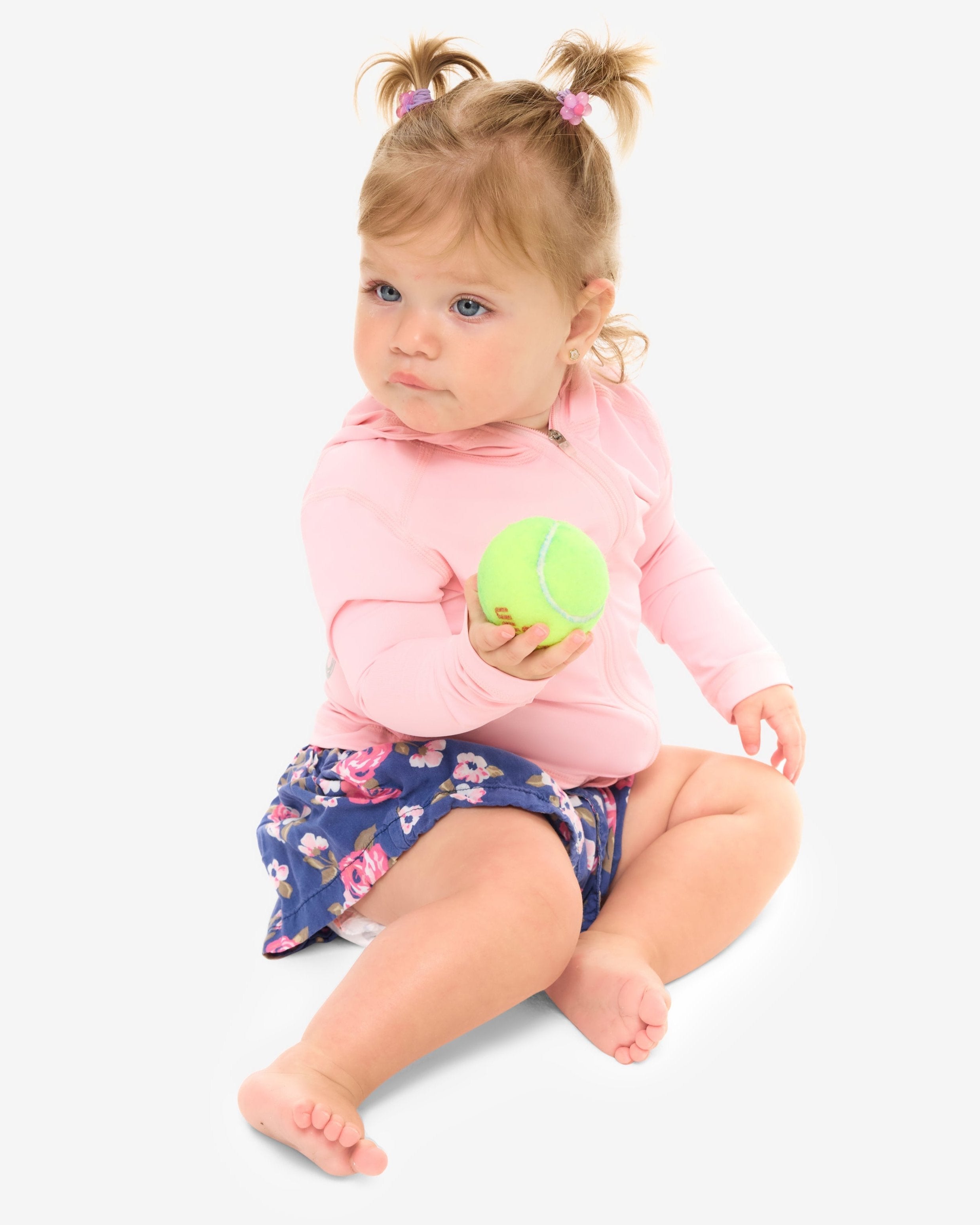  BloqUV TODDLERS FULL ZIP HOODIE TOP (1003T) - Tickle Me Pink - Bonton