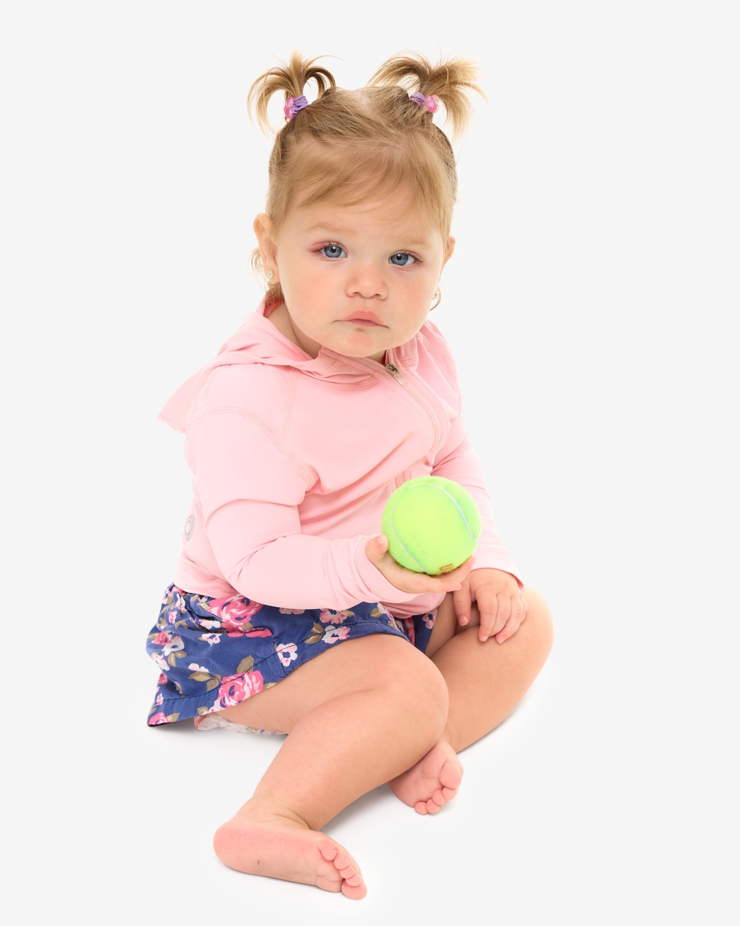  BloqUV TODDLERS FULL ZIP HOODIE TOP (1003T) - Tickle Me Pink - Bonton