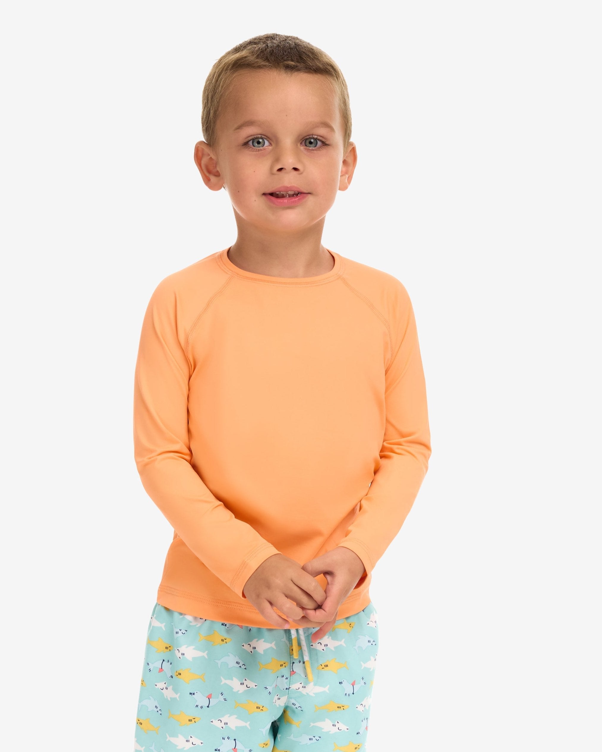  BloqUV TODDLER'S CREW NECK TOP (1005T) - Caribbean Blue - Bonton