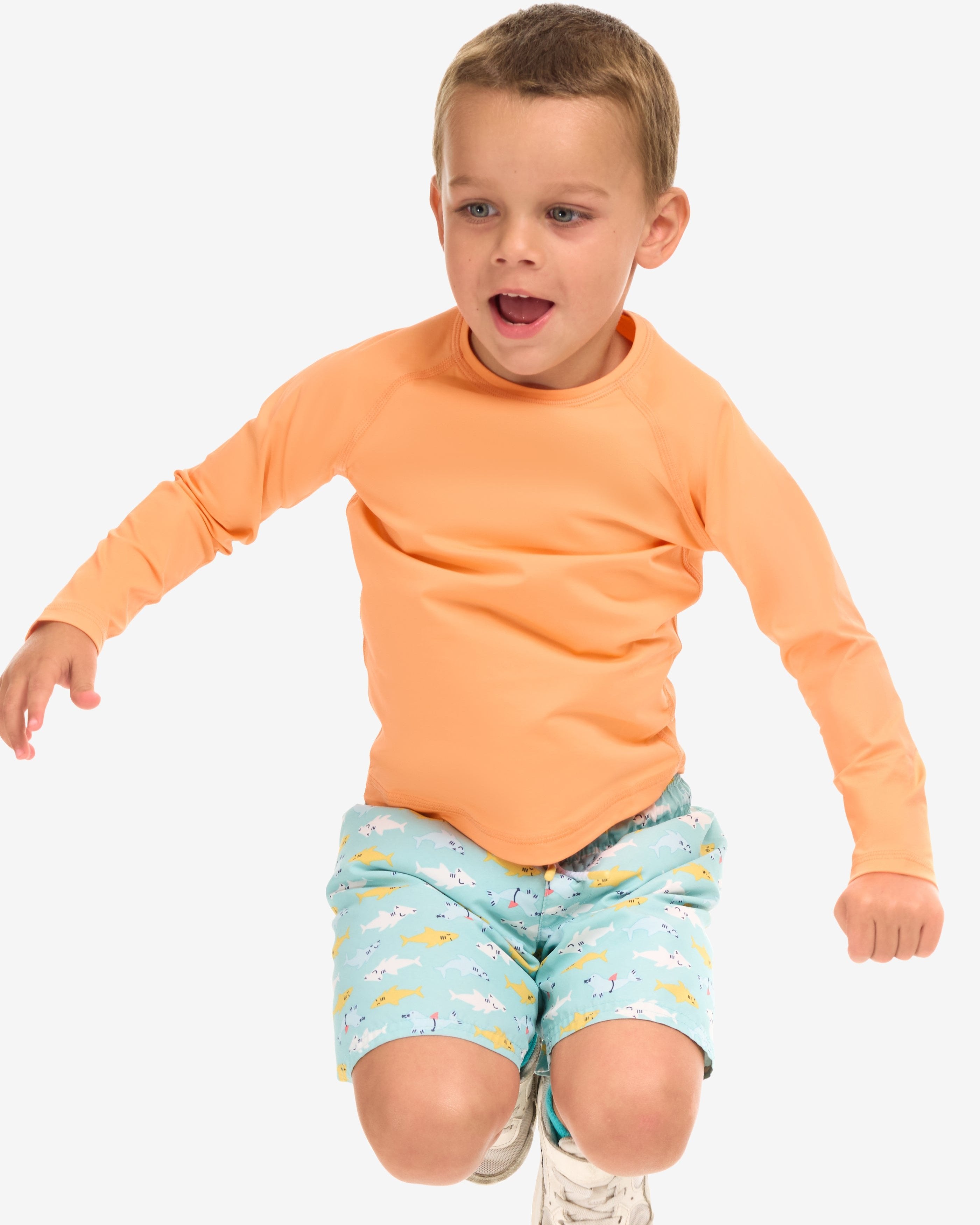  BloqUV TODDLER'S CREW NECK TOP (1005T) - Caribbean Blue - Bonton
