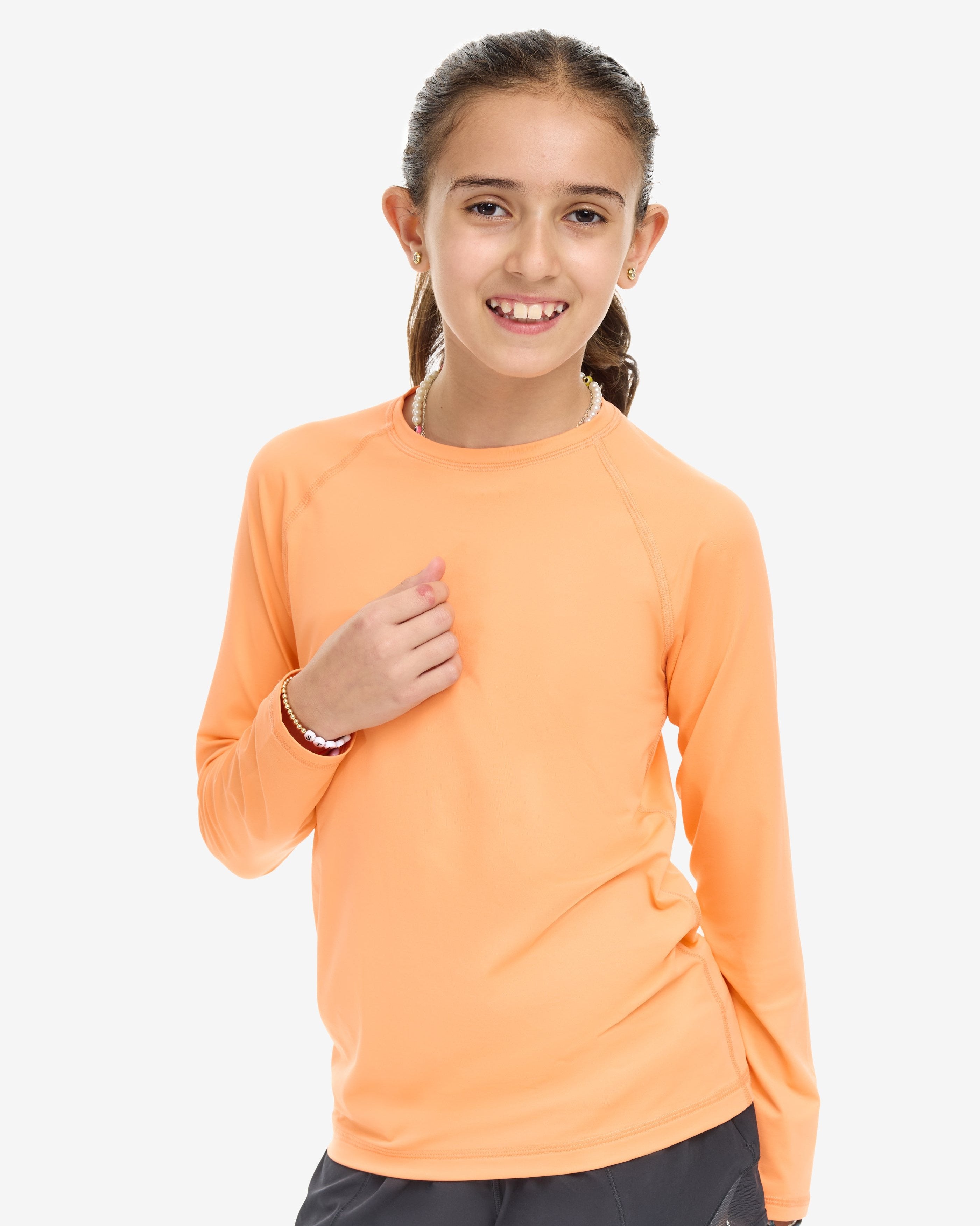  BloqUV KID'S CREW NECK TOP (1005K) - Caribbean Blue - Bonton