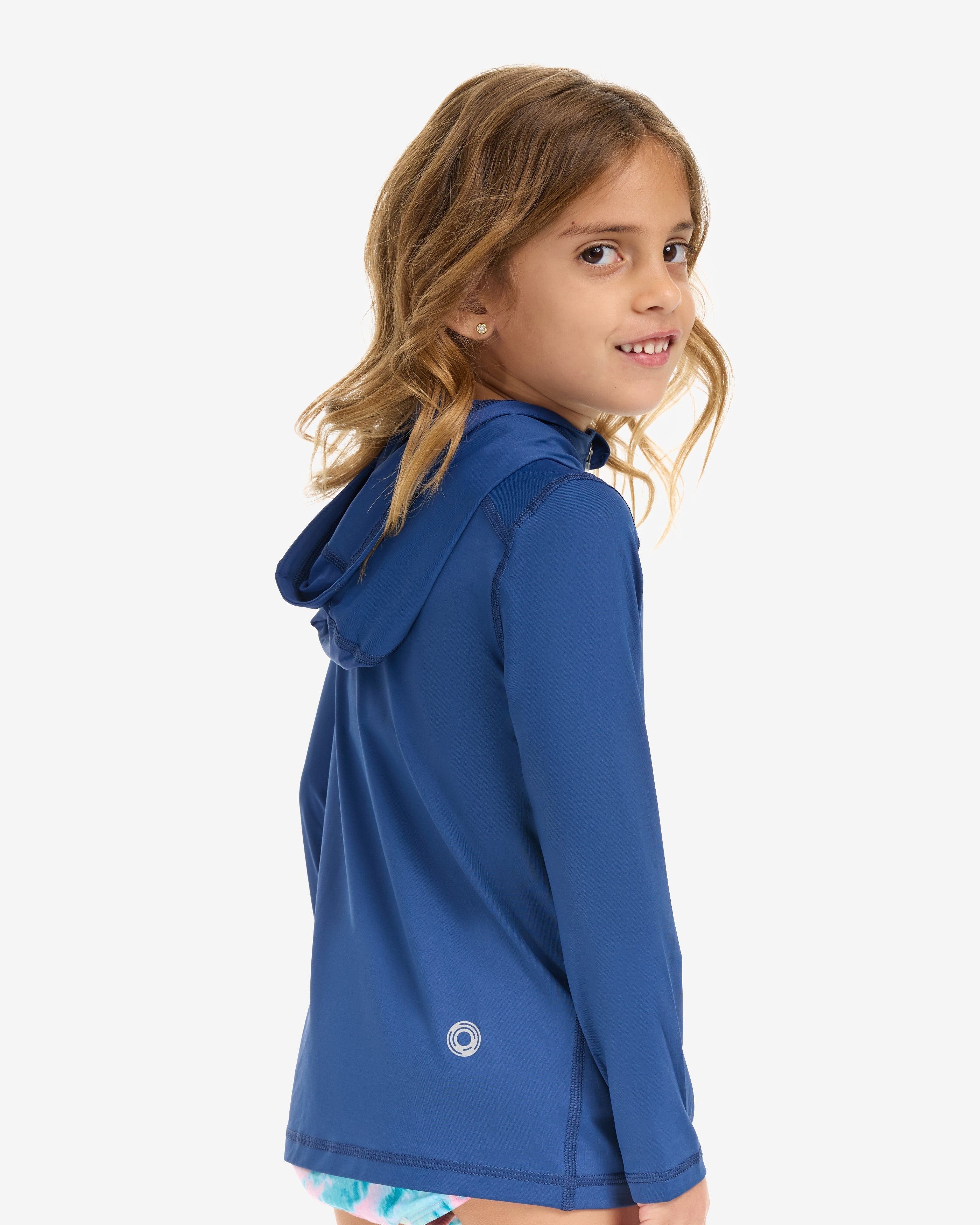  BloqUV KIDS FULL ZIP HOODIE TOP (1003K) - Tickle Me Pink - Bonton