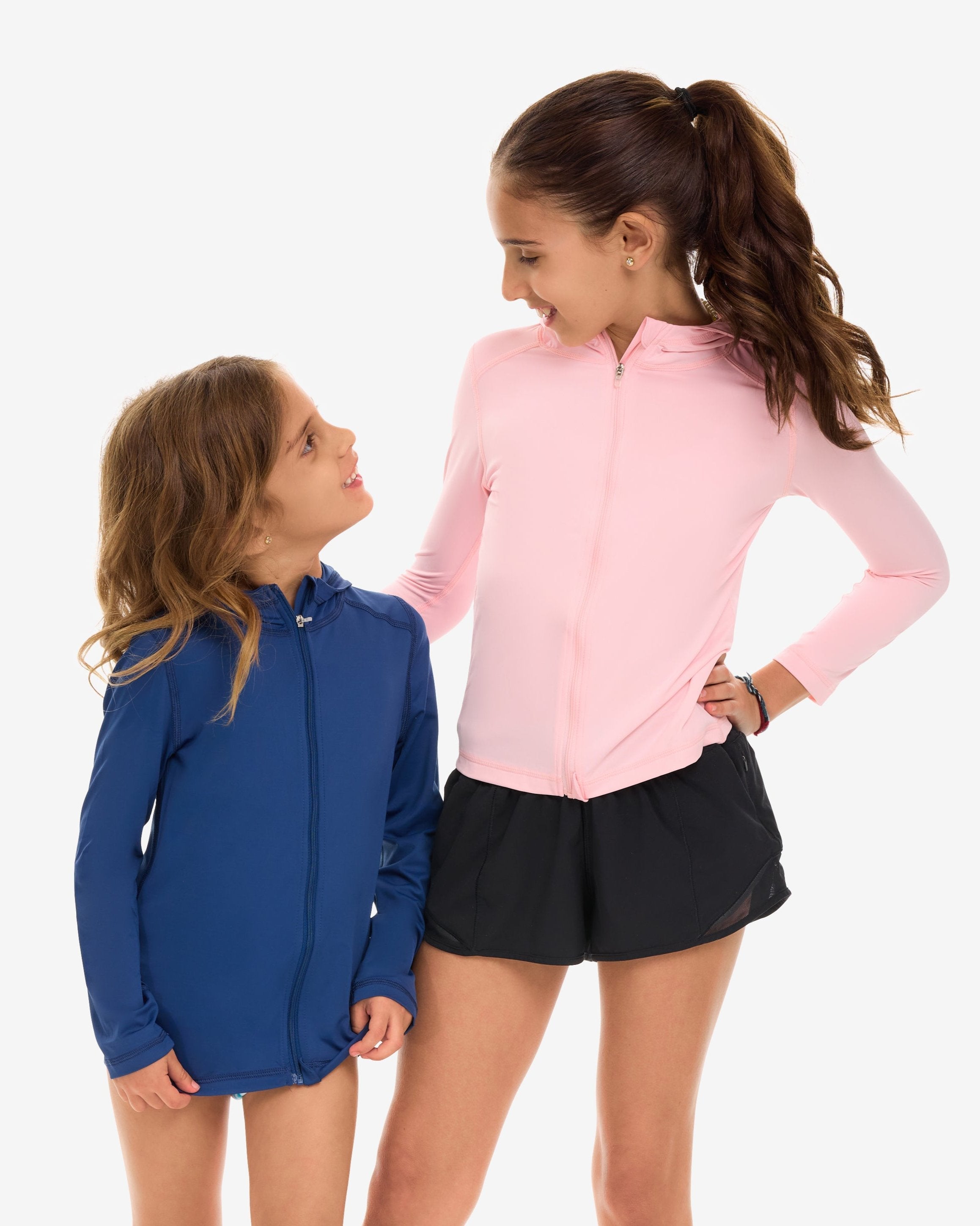  BloqUV KIDS FULL ZIP HOODIE TOP (1003K) - Tickle Me Pink - Bonton