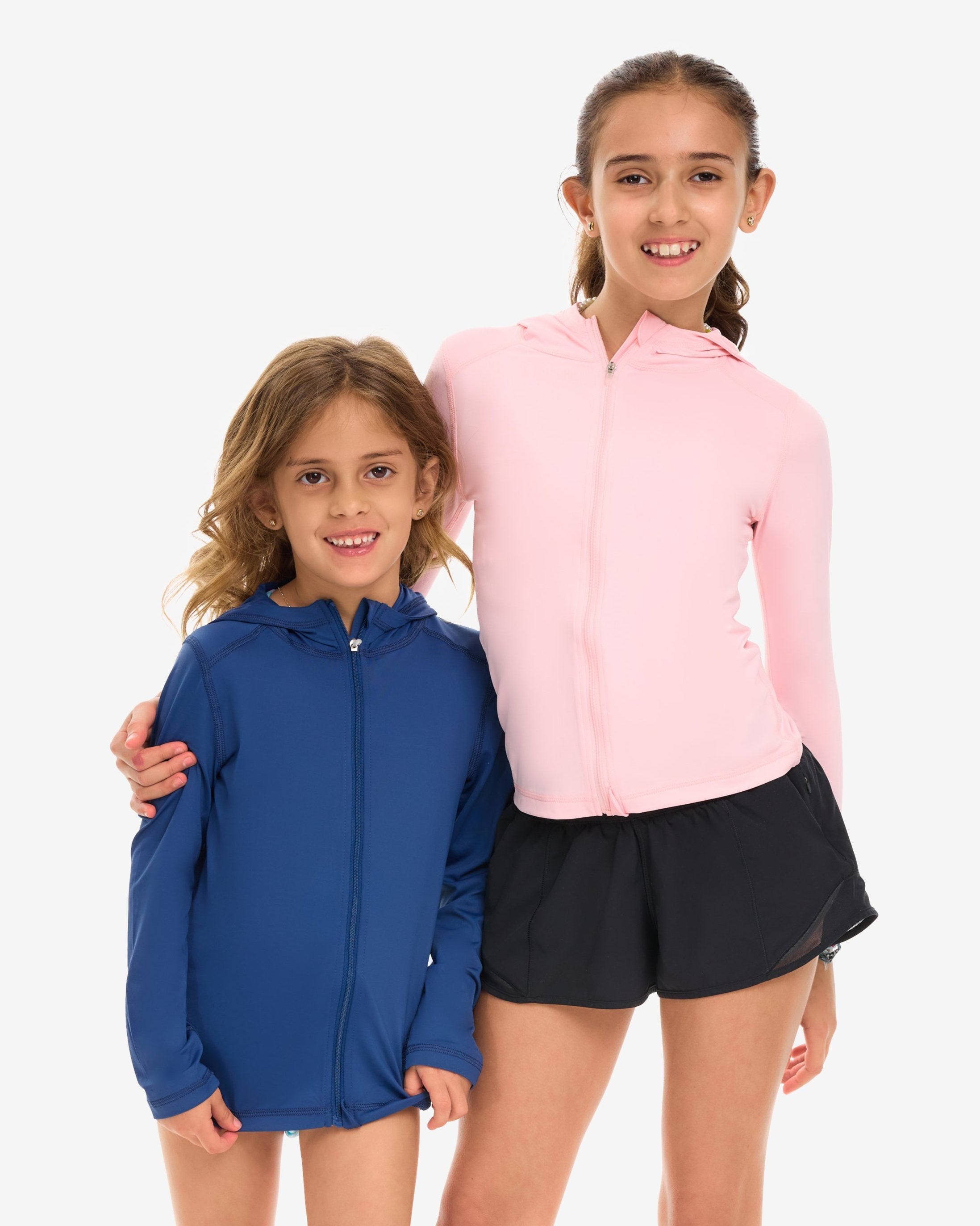  BloqUV KIDS FULL ZIP HOODIE TOP (1003K) - Tickle Me Pink - Bonton