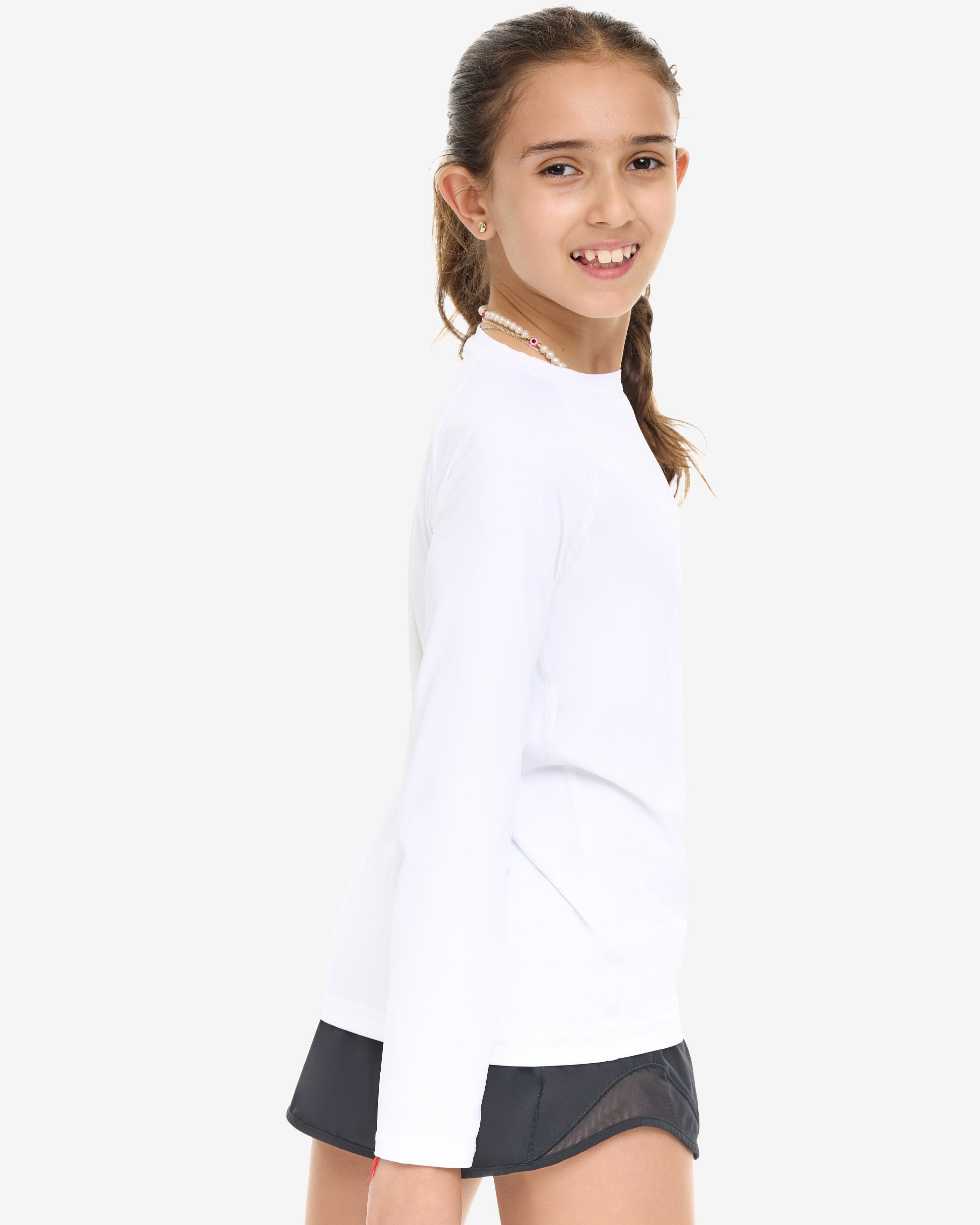  BloqUV KID'S CREW NECK TOP (1005K) - Caribbean Blue - Bonton