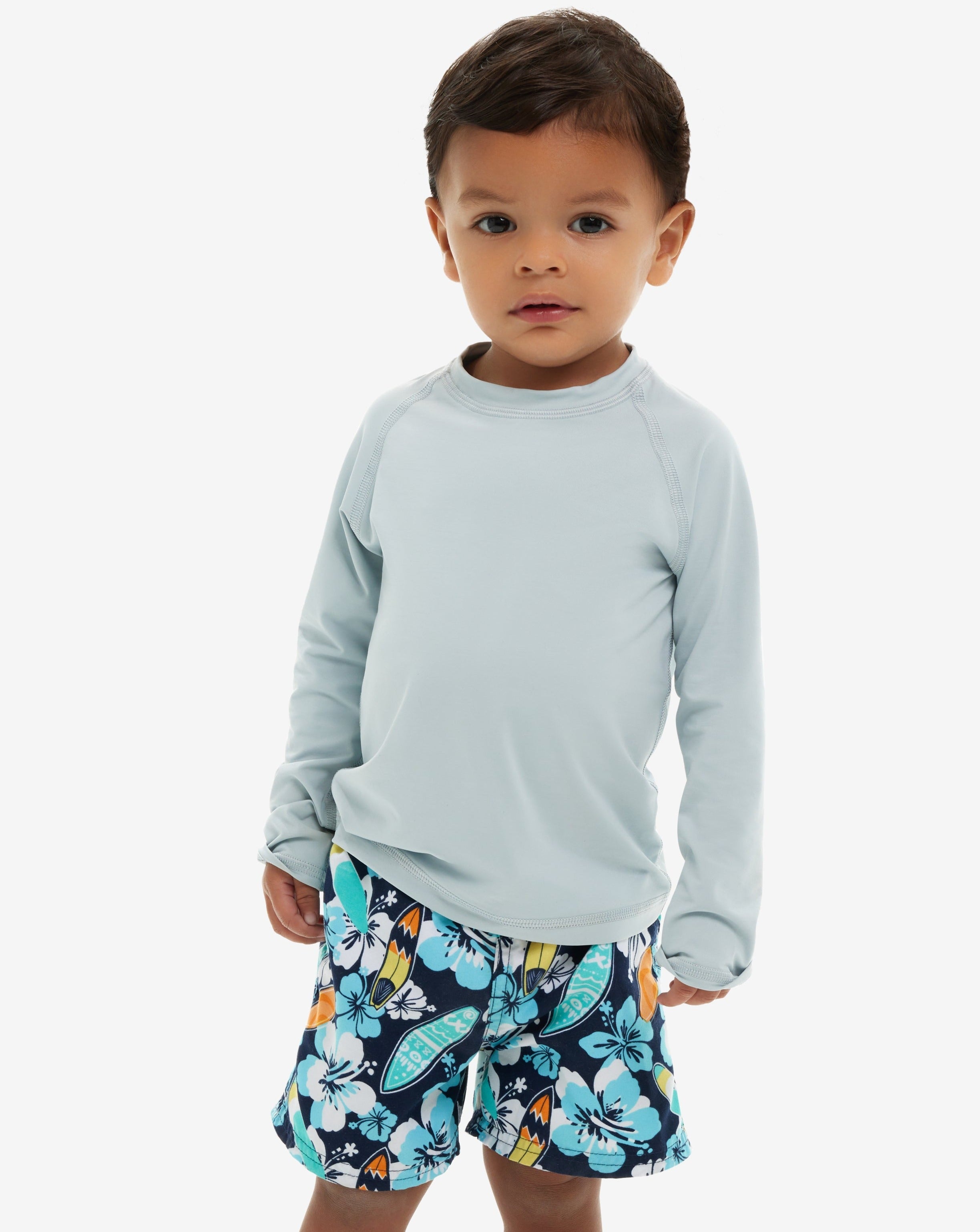  BloqUV TODDLER'S CREW NECK TOP (1005T) - Caribbean Blue - Bonton
