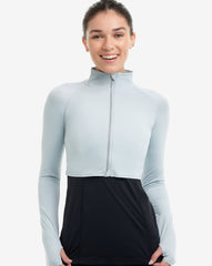 WOMEN'S FULL ZIP CROP TOP (4010)