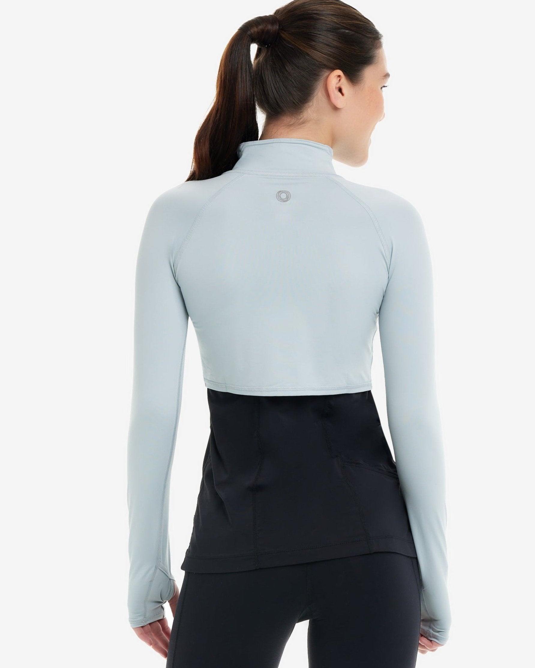  BloqUV WOMEN'S FULL ZIP CROP TOP (4010) - Black - Bonton