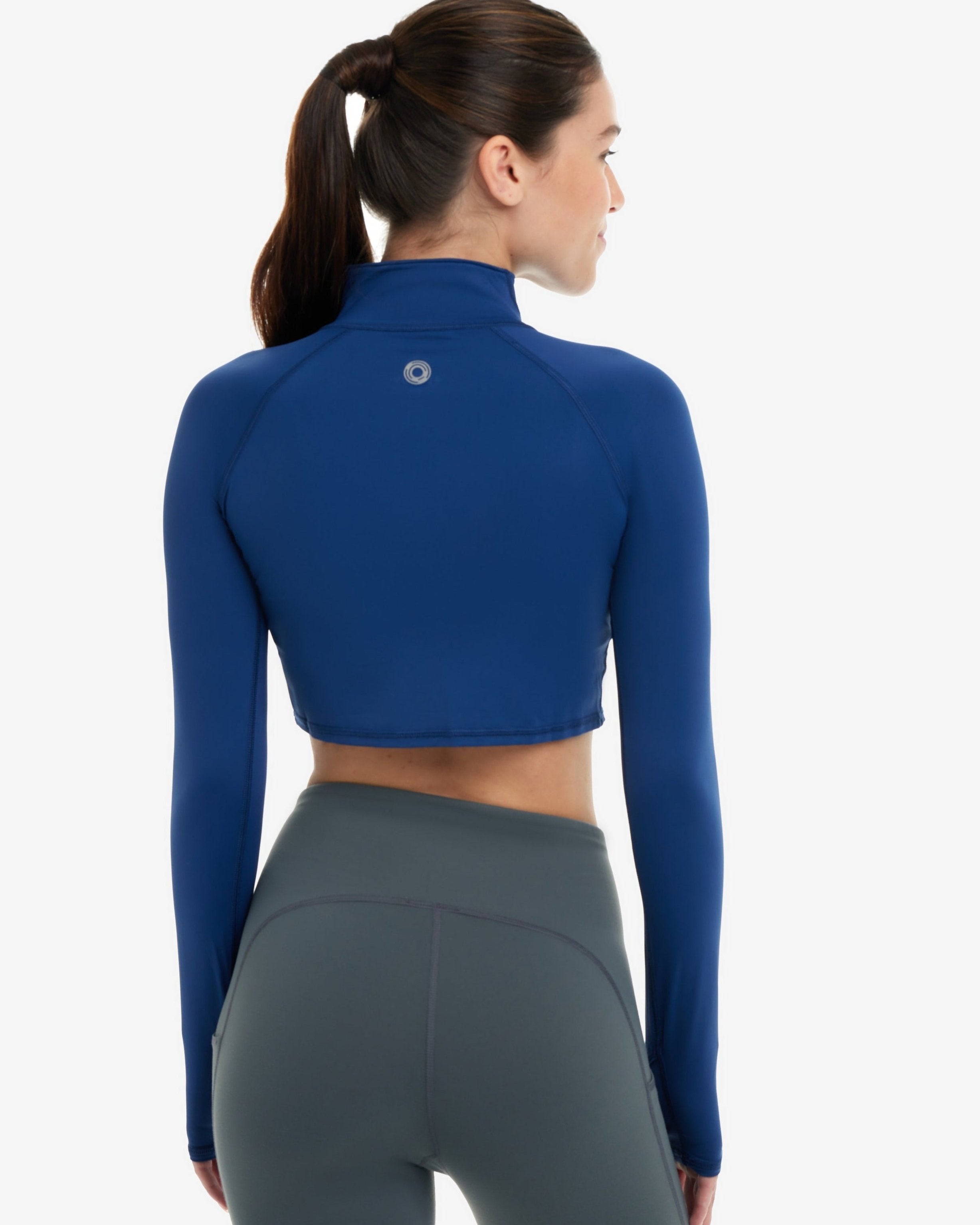  BloqUV WOMEN'S FULL ZIP CROP TOP (4010) - Black - Bonton