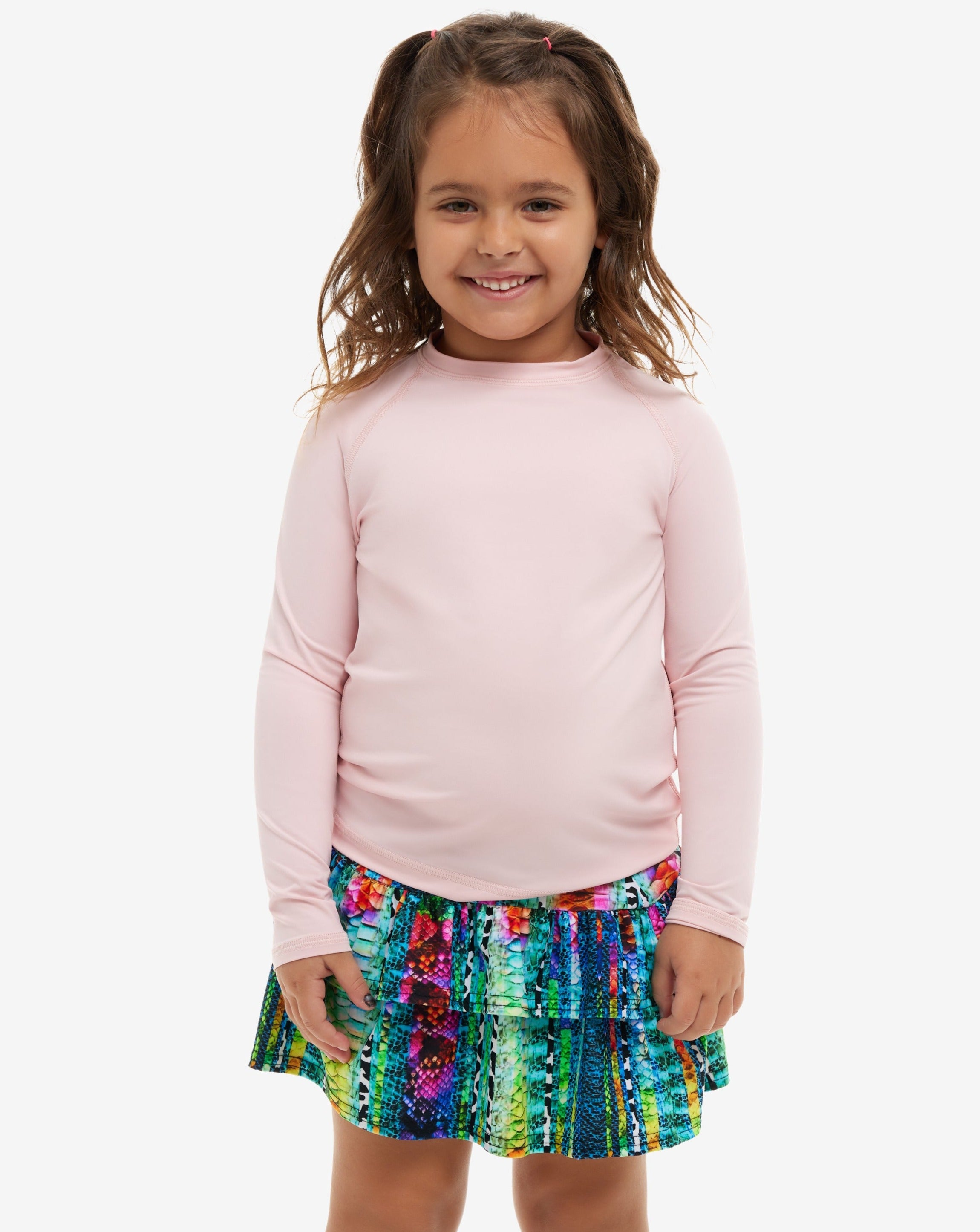  BloqUV KID'S CREW NECK TOP (1005K) - Caribbean Blue - Bonton