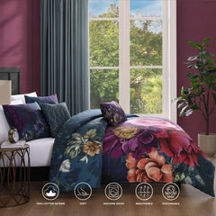 Bebejan Vibrant Flora 5 Piece Reversible Comforter Set
