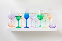 Rainbow Coupe Champagne Glass