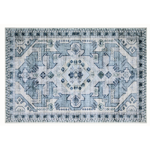 Bibb Home Washable Flannel Printed Area Rug With Latex Back 4x6 Ft