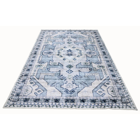 Bibb Home Washable Flannel Printed Area Rug With Latex Back 4x6 Ft