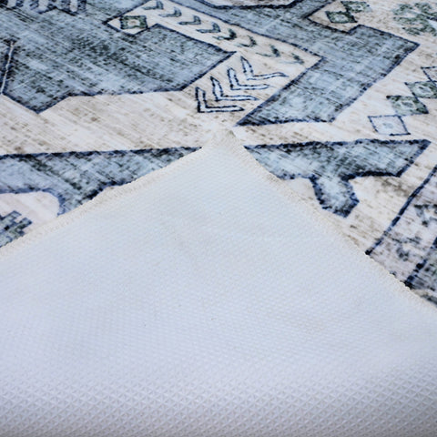 Bibb Home Washable Flannel Printed Area Rug With Latex Back 4x6 Ft