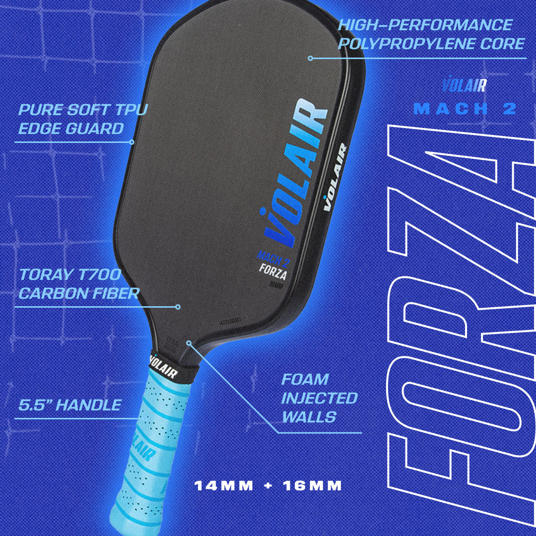  Volair Pickleball Mach 2 Forza Pickleball Paddle by Volair Pickleball - 14 mm - Bonton