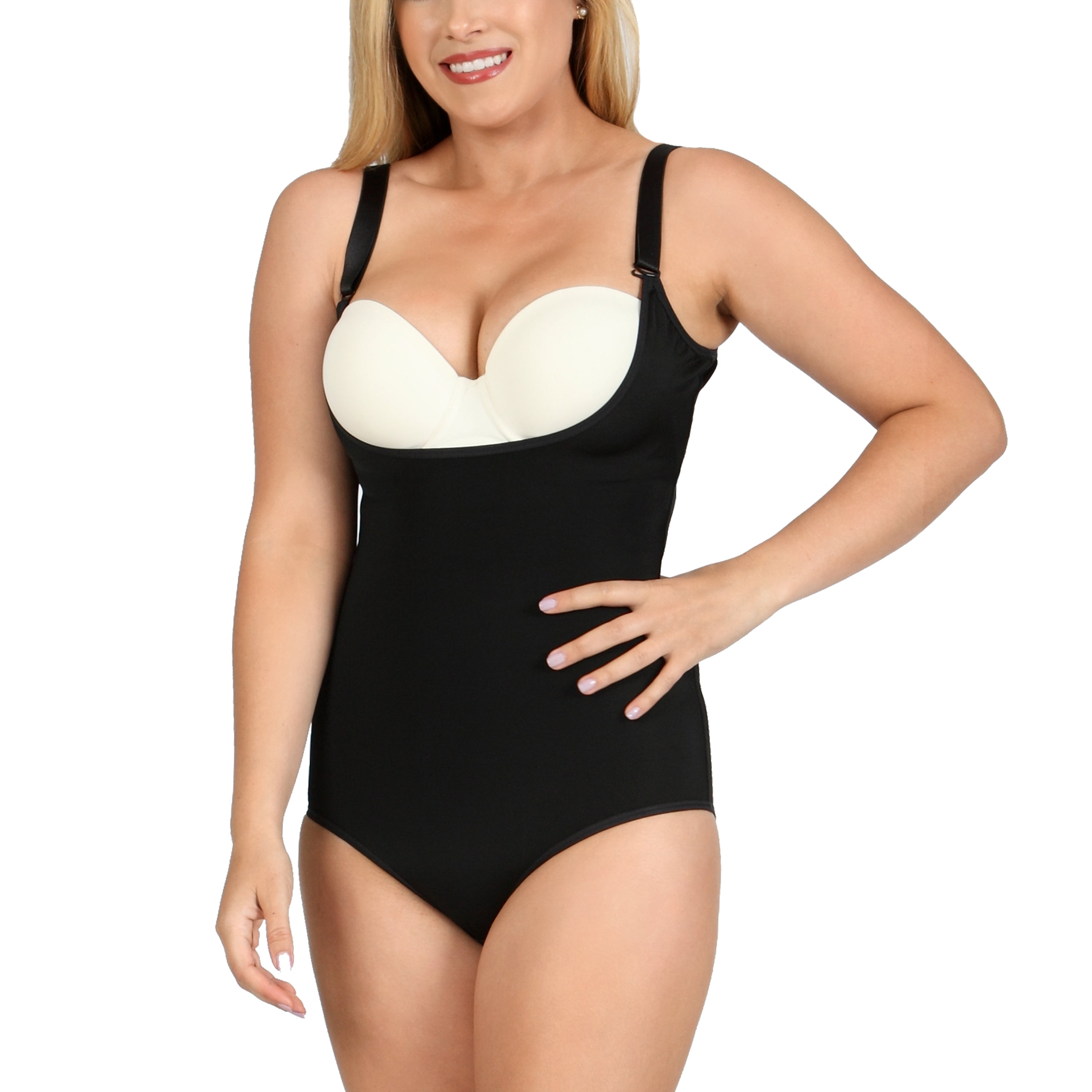  InstantFigure InstantFigure Undersbust Brief With Adj Bra Straps WBBS009 - Black - Bonton