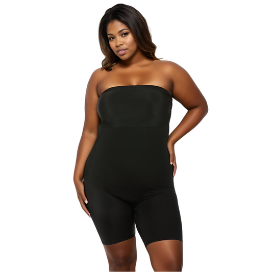 InstantFigure Plus Size Strapless Bandeau Bodyshorts Open Gusset WBS011C