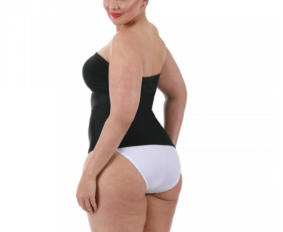  InstantFigure InstantFigure Plus Size Strapless Bandeau Top WBT035C - Black - Bonton