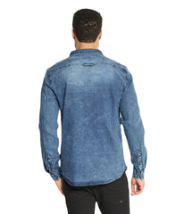 Men's Brooklyn Laundry Long Sleeve Stretch Denim Shirt 3