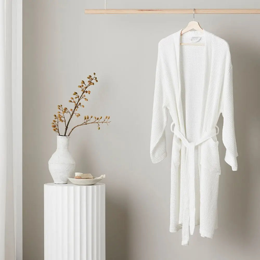  Ettitude CleanBamboo® Waffle Bathrobe by ettitude - Slate - Bonton