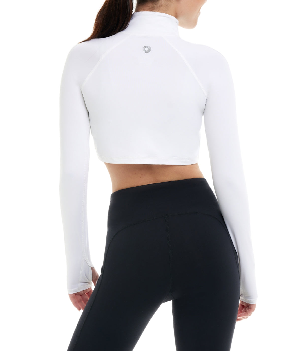  BloqUV BloqUV Women's UPF 50+ Sun Protection Full Zip Crop Top - White - Bonton