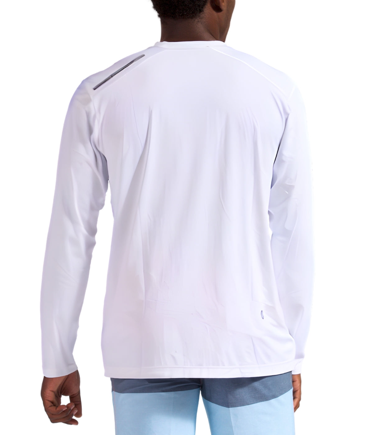  BloqUV BloqUV Men's UPF 50+ Sun Protection Long Sleeve Jet Tee Top - White - Bonton