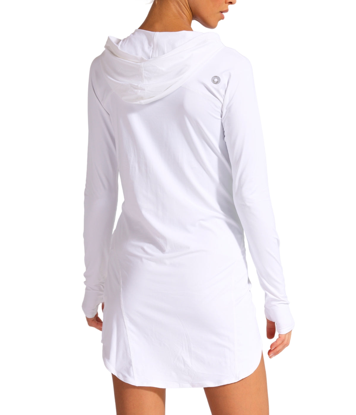  BloqUV BloqUV Women's UPF 50+ Sun Protection Hoodie Dress - White - Bonton