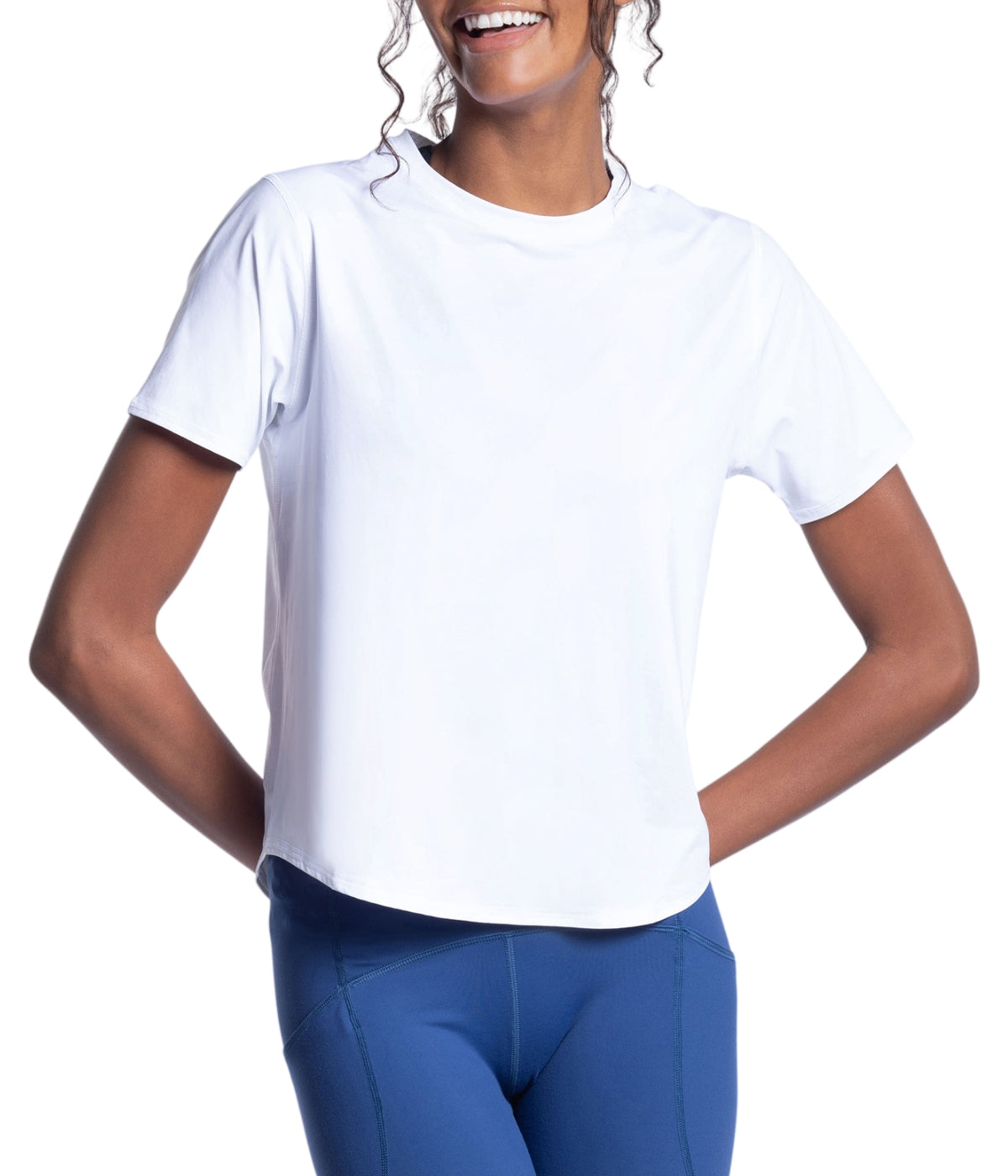  BloqUV BloqUV Women's UPF 50+ Sun Protection Short Sleeve Crew Top - White - Bonton