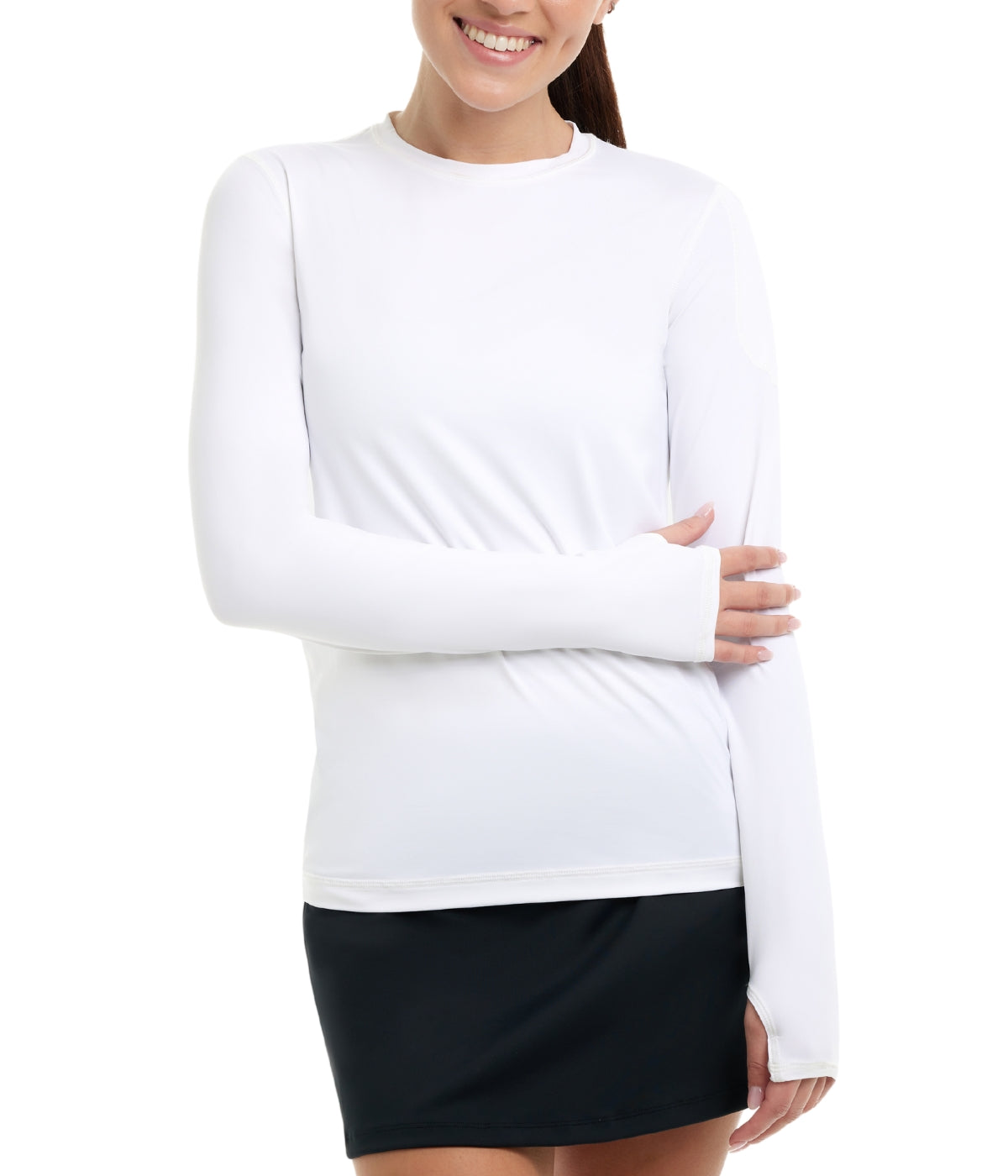  BloqUV BloqUV Women's UPF 50+ Sun Protection Long Sleeve Sun Shirt 24/7 Top - White - Bonton