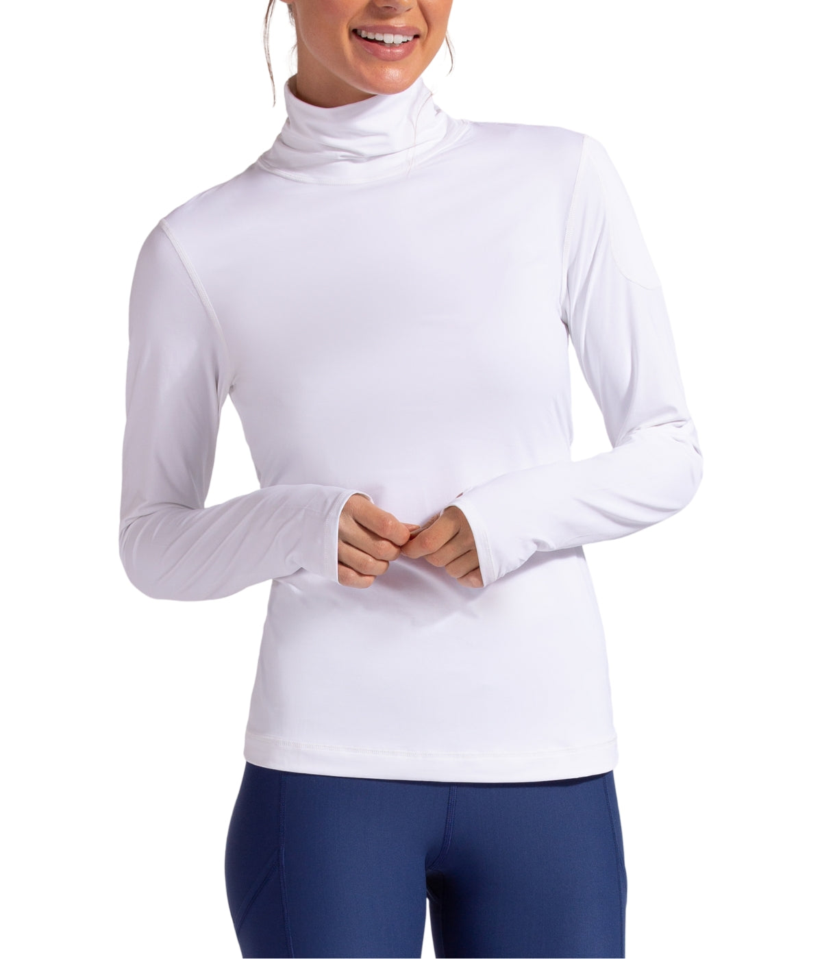  BloqUV BloqUV Women's UPF 50+ Sun Protection Turtleneck Top - White - Bonton