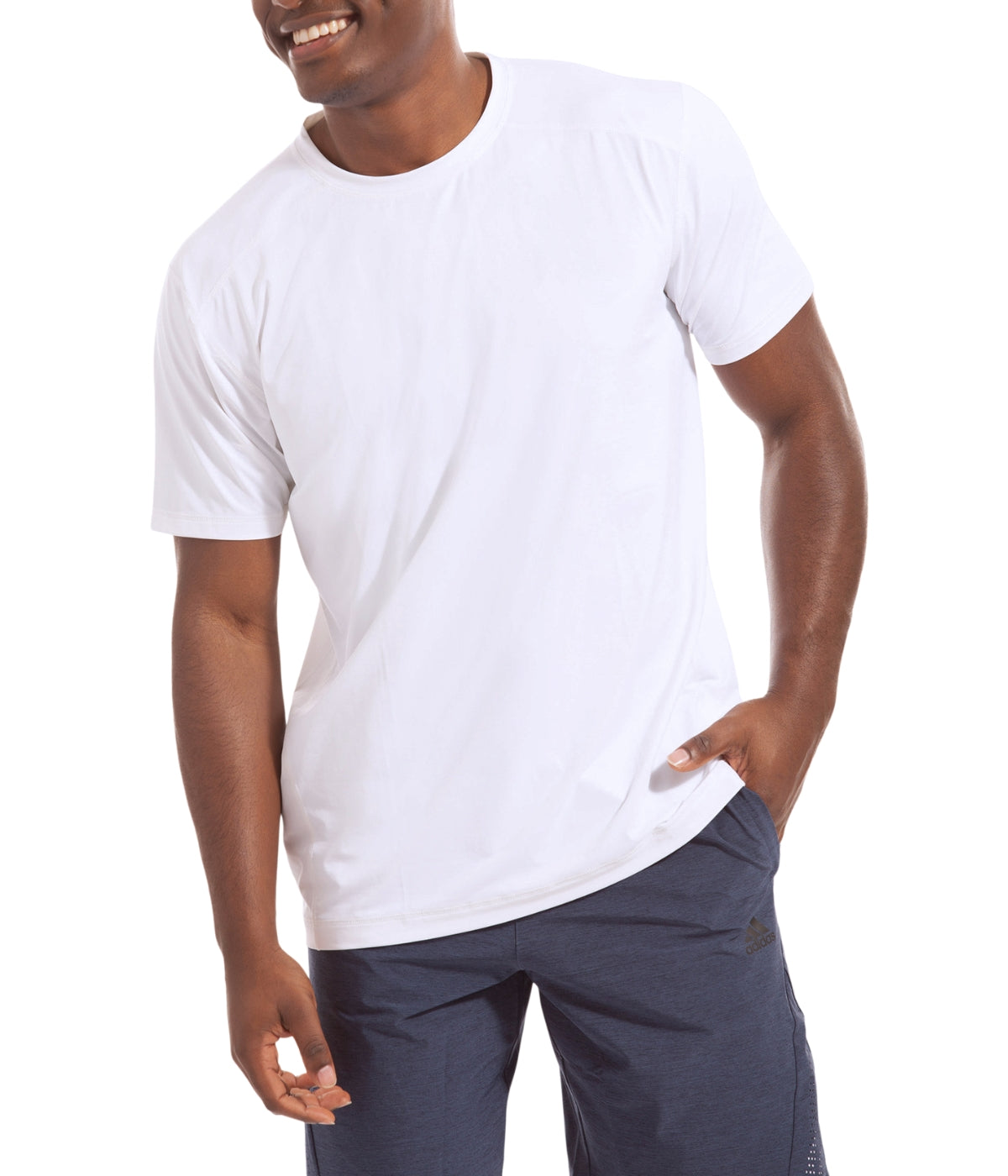  BloqUV BloqUV Men's UPF 50+ Sun Protection Short Sleeve Crew Neck Top - White - Bonton