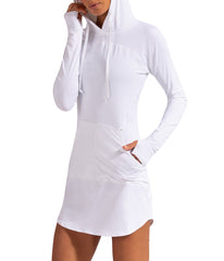 BloqUV Women's UPF 50+ Sun Protection Hoodie Dress