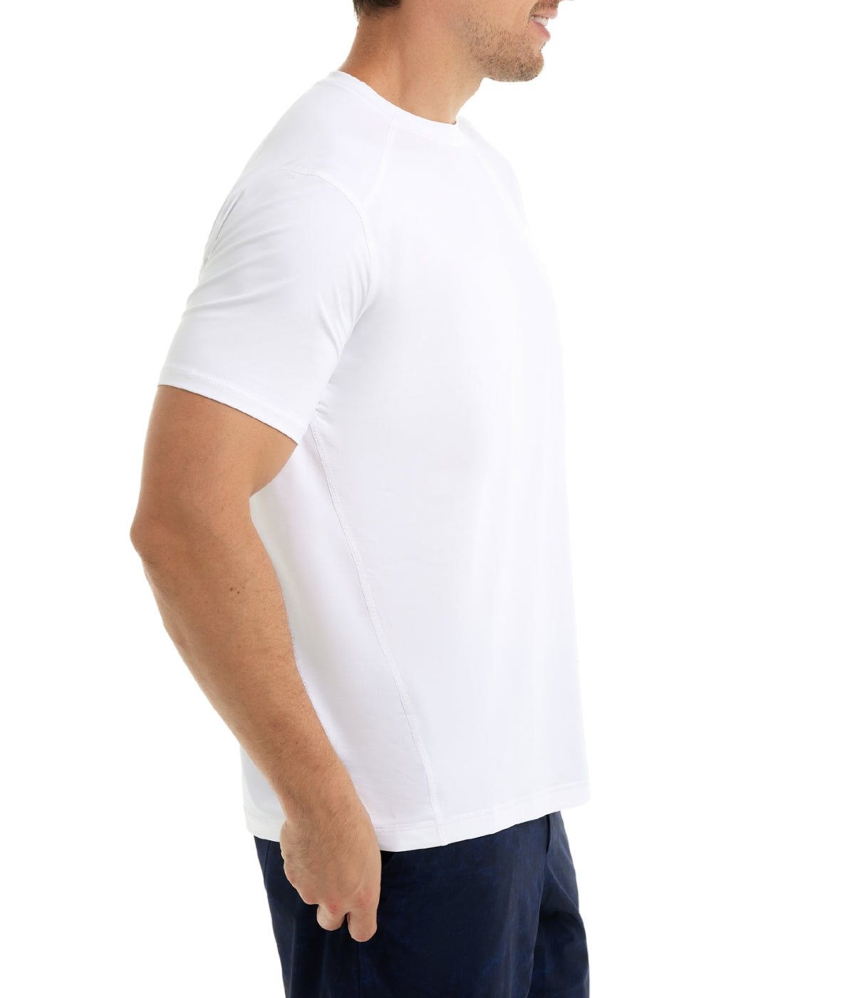  BloqUV BloqUV Men's UPF 50+ Sun Protection Short Sleeve Crew Neck Top - White - Bonton