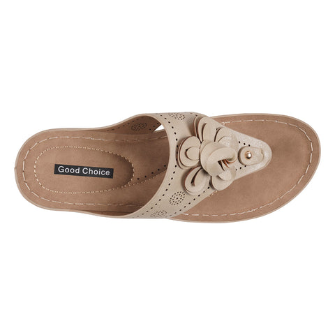 Women's Willa Gold Floral Wedge Sandals
