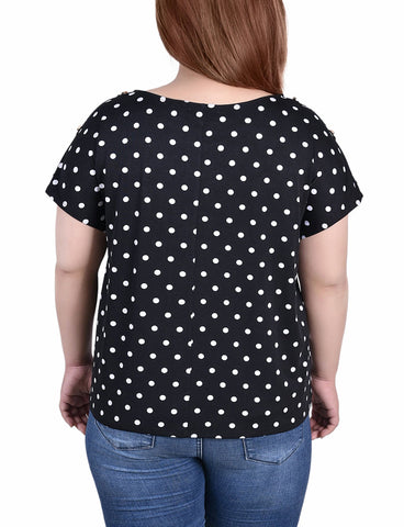 Plus Size Short Extended Sleeve Top