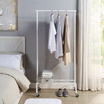 Single Garment Rack with 1-Tier Lower Shelf