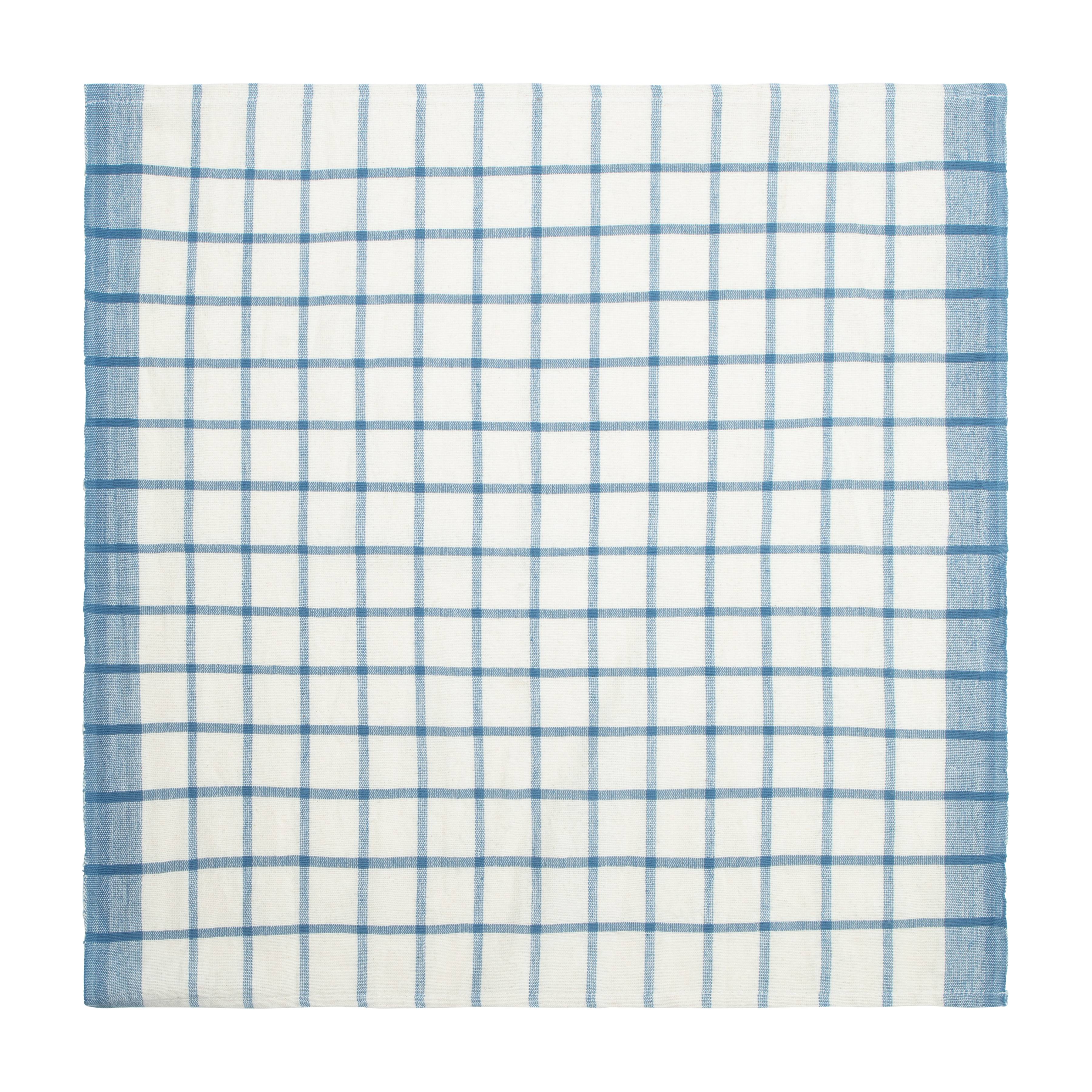  Caravan Windowpane - Napkins Blue & Natural 20