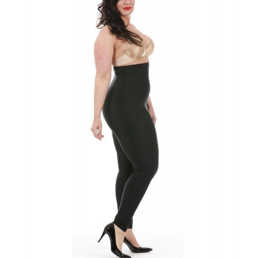  InstantFigure InstantFigure Plus Size Hi-Waist Tummy Control Leggings WP40221C - Black - Bonton