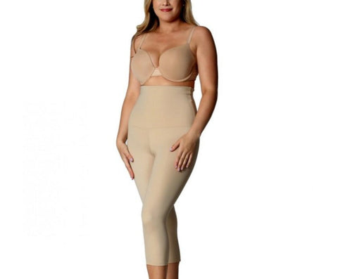 InstantFigure Plus Size Hi-Waist Double Control Capri Leggings WPL017C