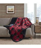 Linden Oversized Mink to Berber Heated Throw Red