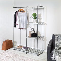 Freestanding Open Metal Closet Wardrobe