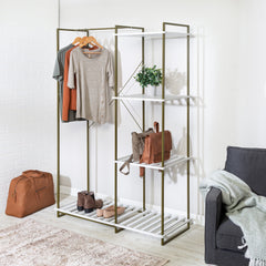 Freestanding Open Metal Closet Wardrobe