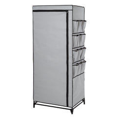 Wide Portable Wardrobe Closet with Cover and Side Pockets