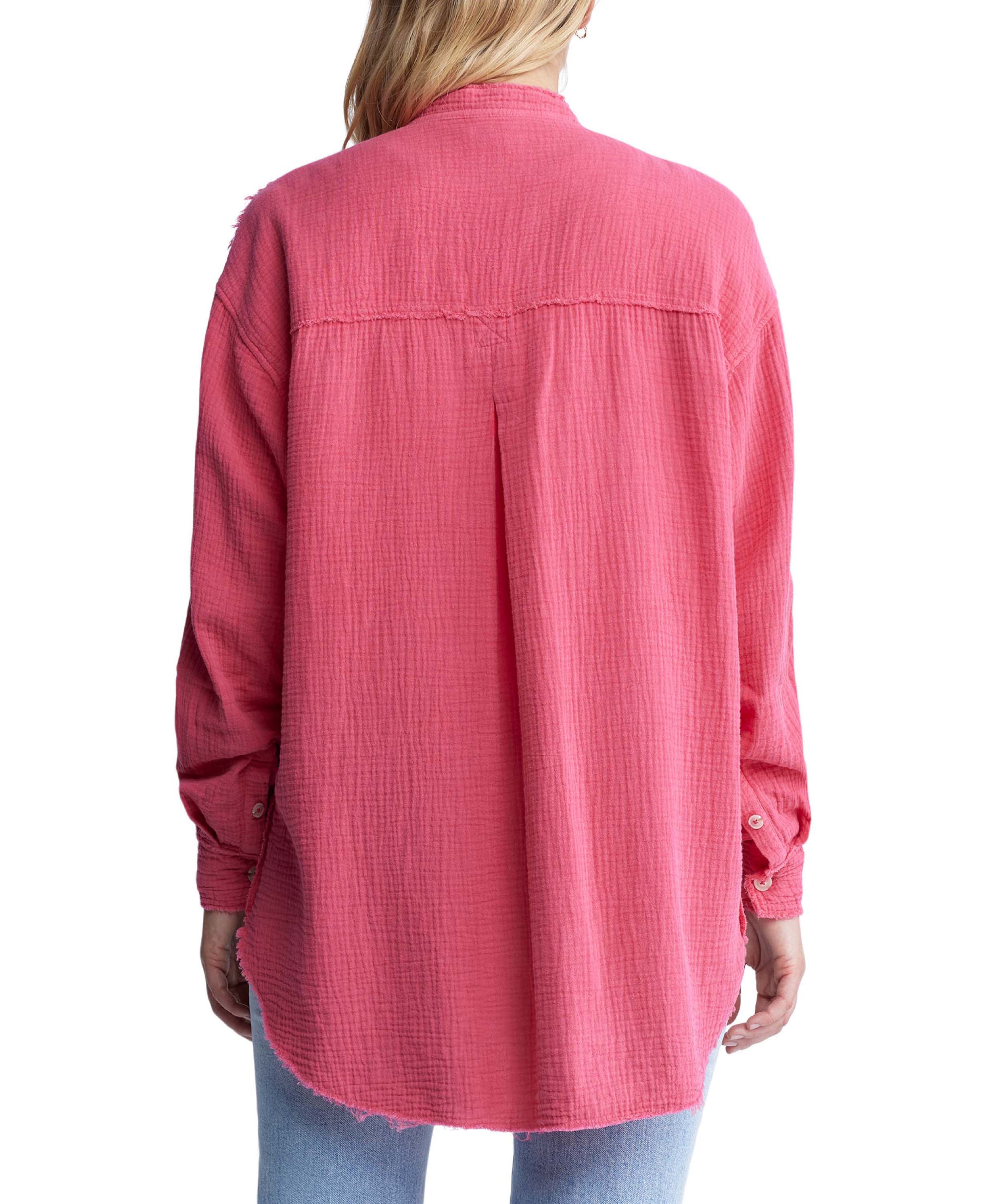  Buffalo David Bitton Taylee Ls Oversized Dbl Pkt Shirt - Viva Magenta - Bonton