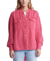 Taylee Ls Oversized Dbl Pkt Shirt